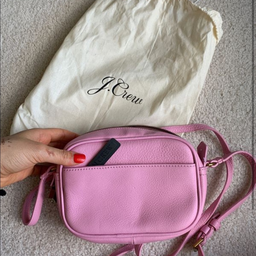 J-Crew pink bag!